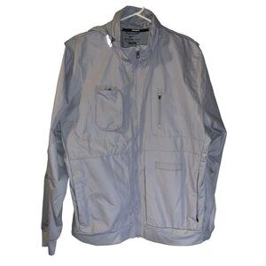 Nike Men's Storm Fit Explore Running Jacket Sz L Gray Full Zip Hood Golf 559551